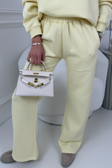 BUTTER GLAMIFY EVERYDAY ESSENTIAL YELLOW STRAIGHT LEG JOGGERS