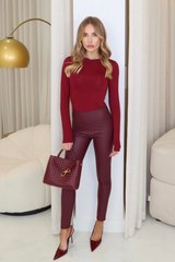 Poppy burgundy bodysuit
