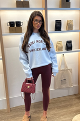 SAINT MORITZ SWITZ BABY BLUE PRINTED SWEATER