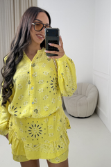 FRANCESCA LEMON PAISLEY CHEESECLOTH CO ORD