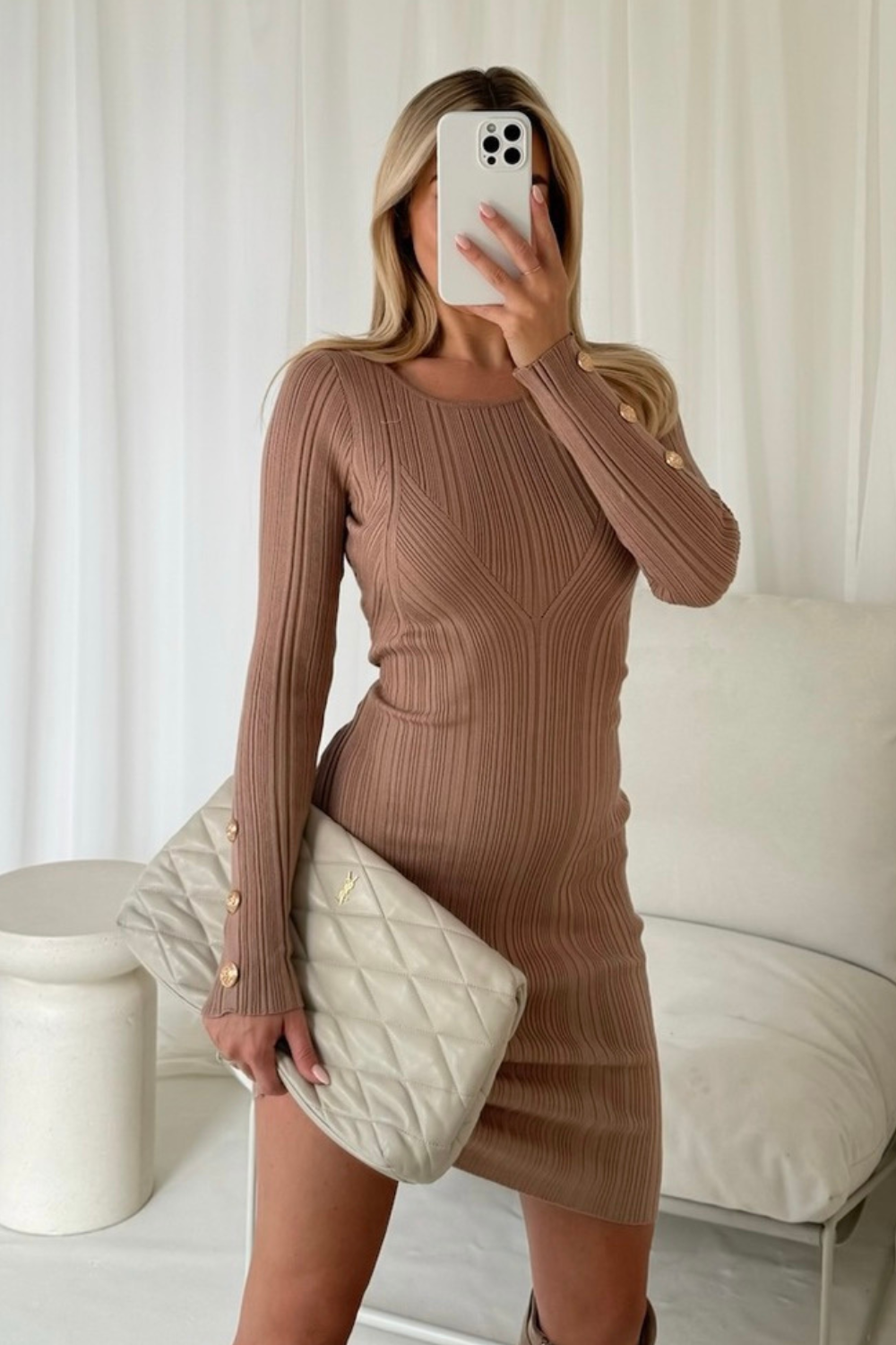 Davina beige maxi bodycon dress Davina beige maxi bodycon dress