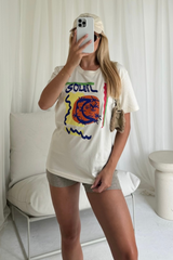 Soleil cream Printed T-shirt