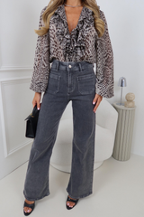 LOIS GREY STRAIGHT  LEG FRONT POCKET JEANS