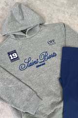 Saint Barts embroidered melange grey hoodie and navy legging set