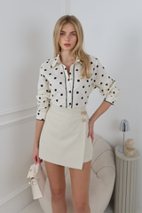 LILLIAN CREAM POLKA DOT SHIRT