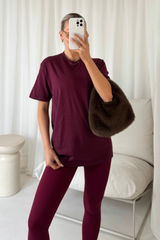 Lily everyday essential burgundy tee