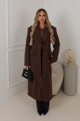 Betty Chocolate long trench coat