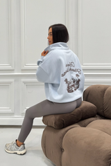 MONACO FRENCH RIVIERA BABY BLUE PRINTED 3/4 ZIP
