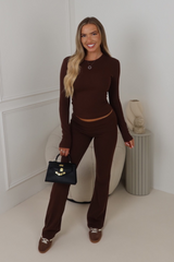 Molly brown ribbed loungewear top