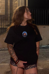 CHURCH SAINTS BLACK PRINTED HEAVYWEIGHT TSHIRT X SCOUSE PRINTS