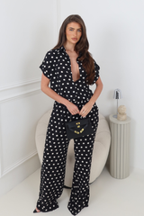 GRACE BLACK POLKA DOT PANTS