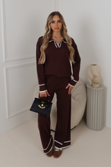 Robyn Brown knitted trouser set