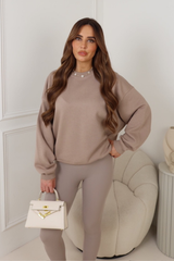 Glamify premium essential mocha sweatshirt