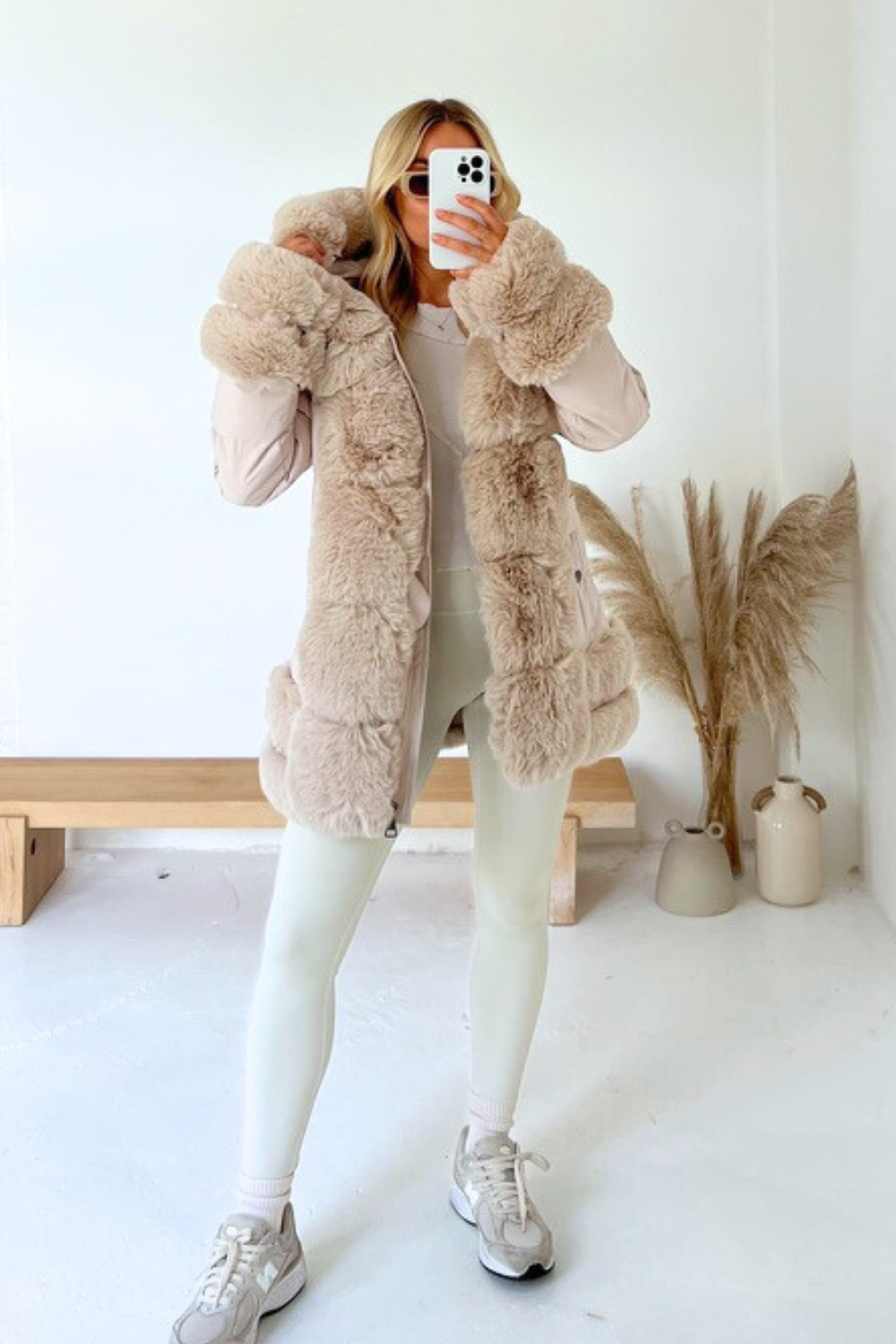 Orla cream faux fur hooded coat – Glamify Famous For Loungewear