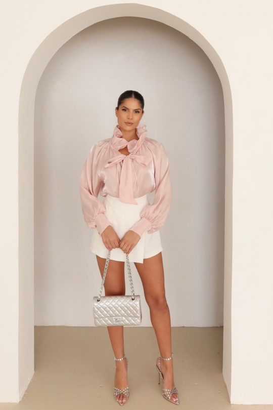 Kylie rose tie neck chiffon blouse