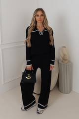 Robyn Black knitted trouser set