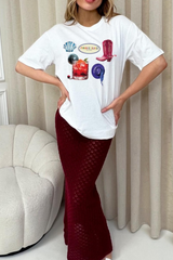 Paradise white printed t-shirt