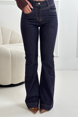 Racheal dark denim flared leg jean