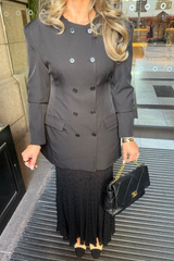 Kylie black lace skirt