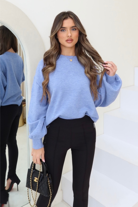 Gabby blue knit sweater