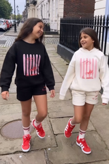 Mini la siesta ecru printed hoodie shorts loungewear