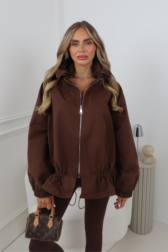 SAILOR CHOCOLATE LACE TRIM JACKET