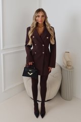BILLIE CHOCOLATE GOLD BUTTON BLAZER