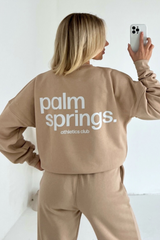 Palm Springs stone printed sweater joggers premium loungewear