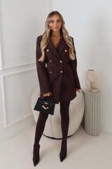 BILLIE CHOCOLATE GOLD BUTTON BLAZER