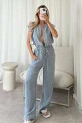 Rosa blue denim jumpsuit
