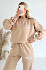 Palm Springs stone printed sweater joggers premium loungewear