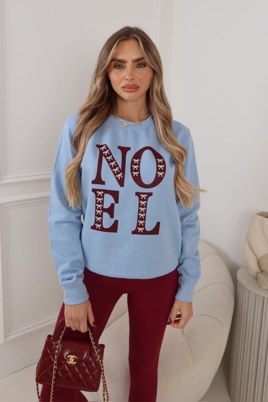 NOEL BLUE PRINTED SWEATER