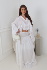 CLARA IVORY LACE TOP & MAXI SKIRT