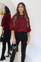 Gabby burgundy knit sweater