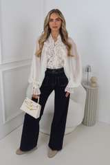 LOIS DARK BLUE STRAIGHT  LEG FRONT POCKET JEANS