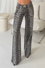 Kendal leopard diamante jeans