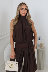 DOLLY DARK BROWN PUFF TOP