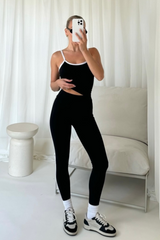 Sammy black and white piping gym set