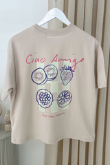 Ciao amigo back print stone boxy t-shirt