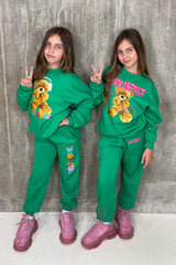 Mini Manifest Teddy Green Sweater Loungewear Set Loungewear