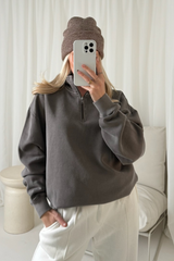 Konnie Beige Knit Beanie Hat Accessories