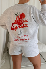 Aperol Spritz marl grey printed sweater
