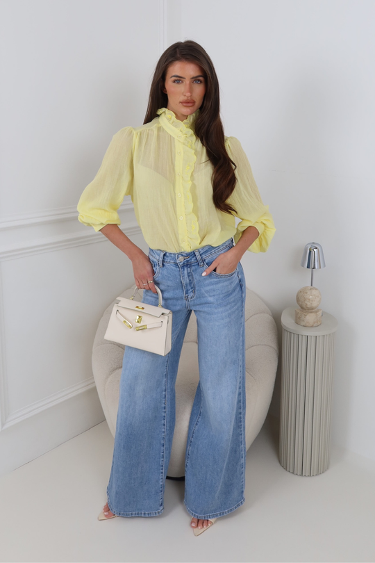 MAPLE LEMON FRILL COLLAR SHIRT