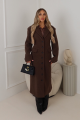 Betty Chocolate long trench coat