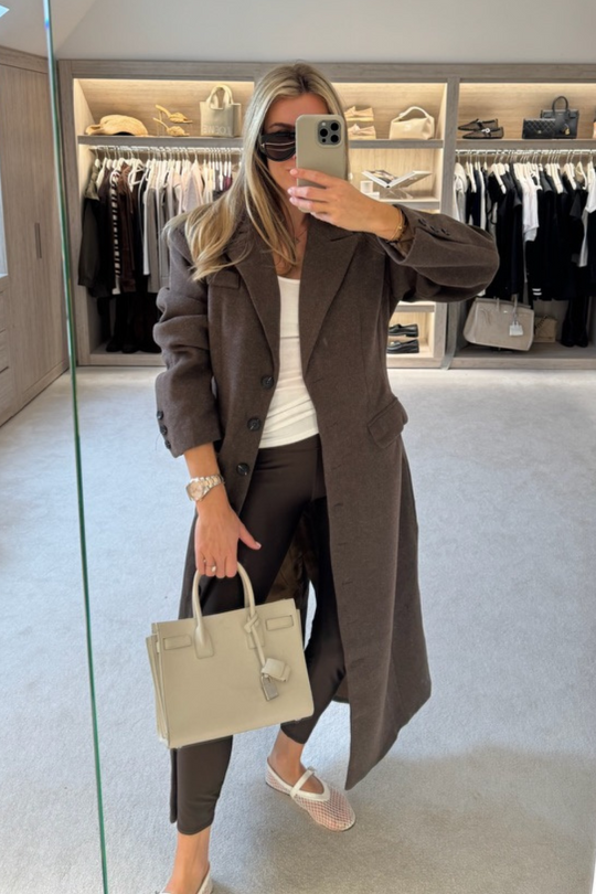 Betty Chocolate long trench coat