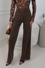 LOIS LIGHT BROWN STRAIGHT LEG FRONT POCKET JEANS