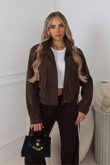 Jamie brown faux suede jacket