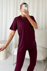 Lily everyday essential burgundy tee