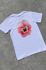 Flower white Printed T-shirt