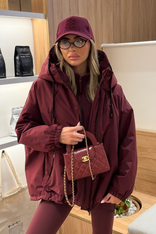HALLEY DARK CHERRY HOODED JACKET